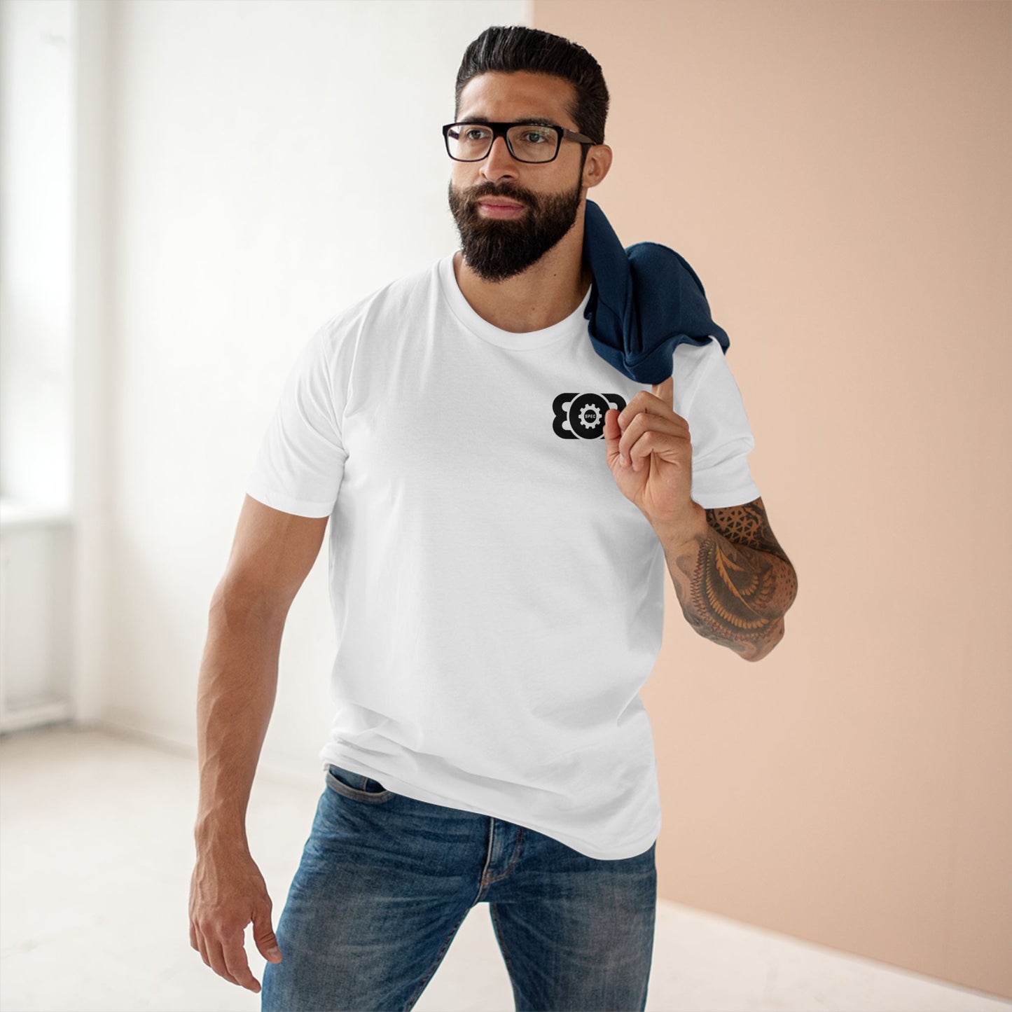 808 Spec Logo White Tee